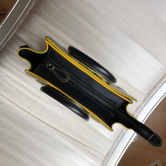 NWOT Celine Black Yellow Nano Luggage Tote - Picture 6 of 11